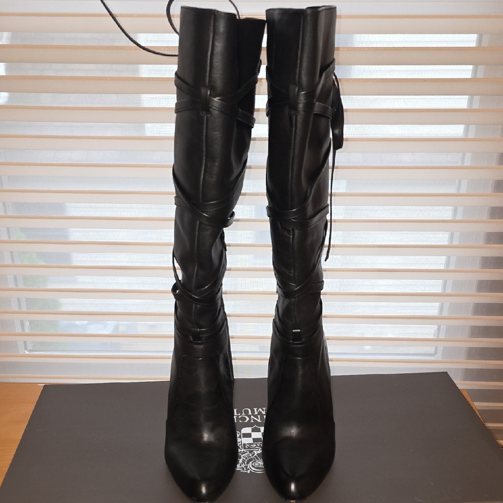 Elegant Black High Heel Women's Boots